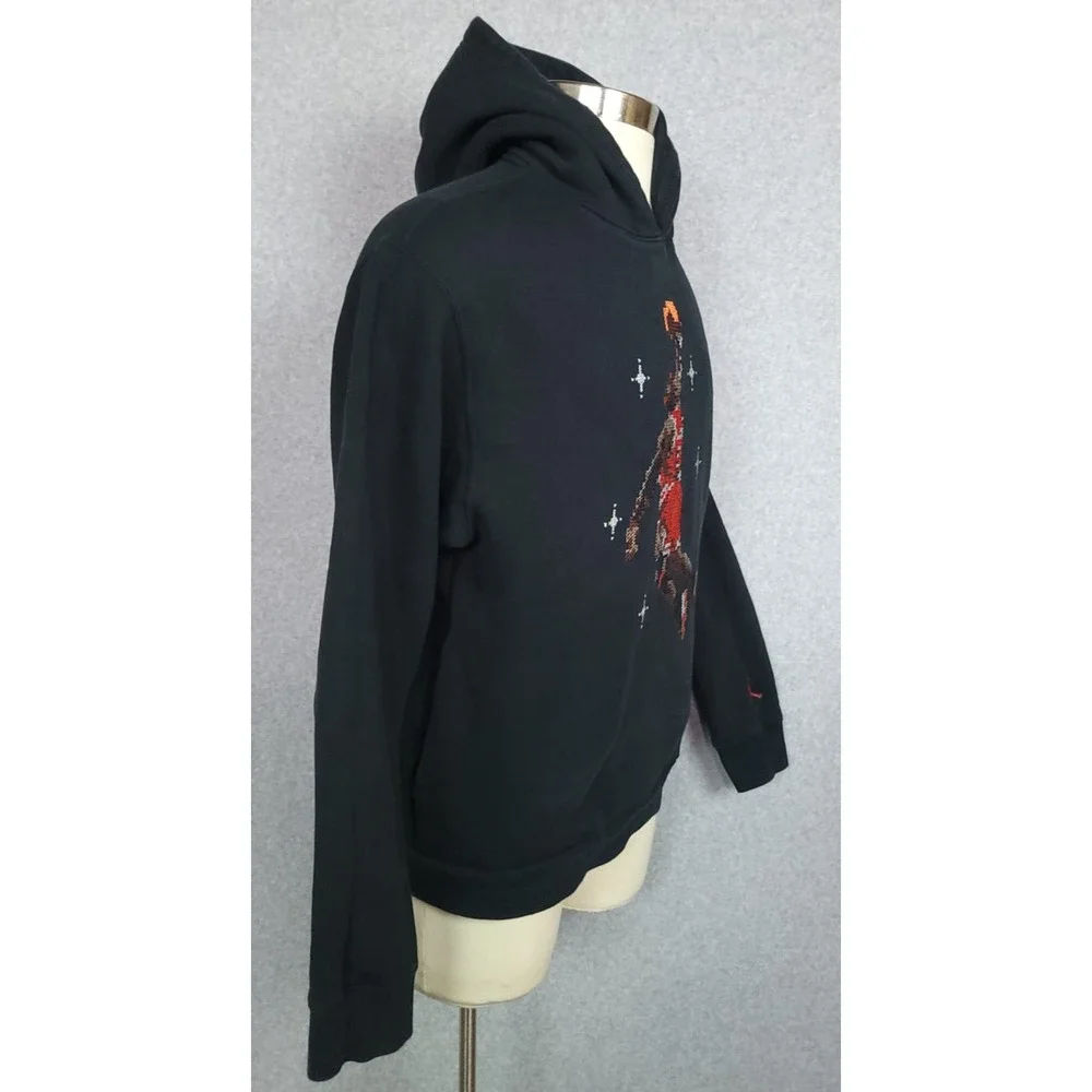 Nike Air Jordan Essentials Stitch‎ Graphic Fleece Hoodie Black DC9713-010 Medium